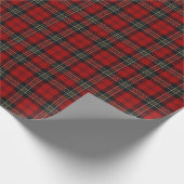 Cadeaupapier - Rood tartan Macpherson Clan (Hoek)