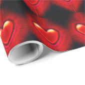 Cadeaupapier. Rood & zwart hart ontwerp giftwrap. Cadeaupapier (Rol Hoek)