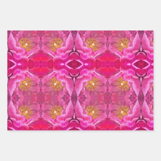 Cadeaupapier Roze Cactus Roos (Voorkant)