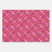 Cadeaupapier Roze Pioenrozen. (Voorkant 3)