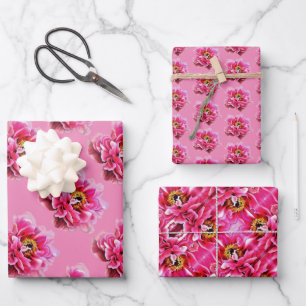 Cadeaupapier Roze Pioenrozen.
