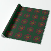Cadeaupapier ruit sneeuwvlok (Uitgerold)