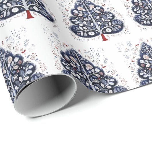 Cadeaupapier - Scandinavische Kerstboom (Rol Hoek)