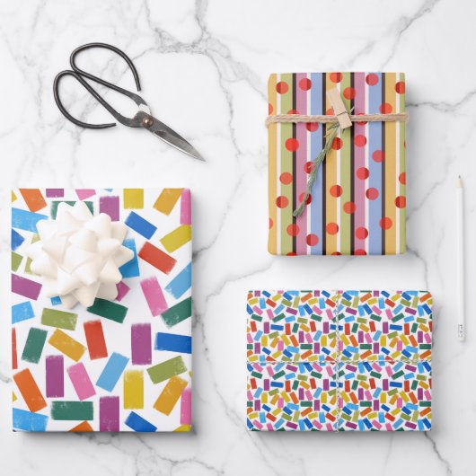 cadeaupapier set confetti (Voorkant)