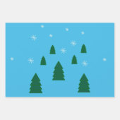 Cadeaupapier Set - Dennenbos in de Sneeuw (Voorkant 2)
