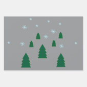 Cadeaupapier Set - Dennenbos in de Sneeuw (Voorkant)