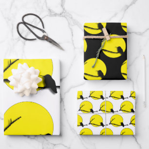 Cadeaupapier Set - Silhouet van Kolibrie