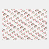 Cadeaupapier Set van 3 - Bloemig Vlinder Design (Voorkant 2)