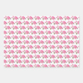 Cadeaupapier Set van 3 - Bloemig Vlinder Design (Voorkant)