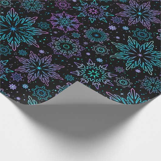 Cadeaupapier "Sneeuwvlokken" (Hoek)