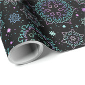 Cadeaupapier "Sneeuwvlokken" (Rol Hoek)