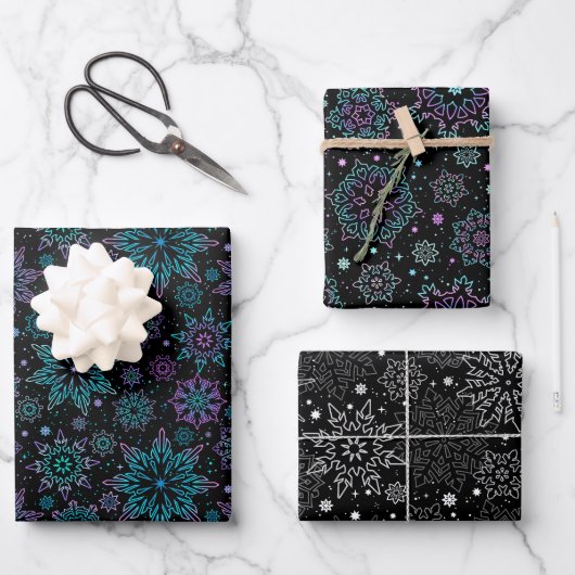 Cadeaupapier "Sneeuwvlokken" (Voorkant)