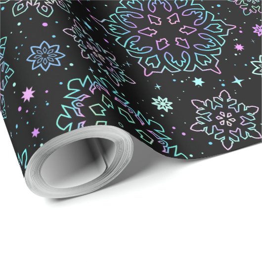 Cadeaupapier "Sneeuwvlokken" (Rol Hoek)