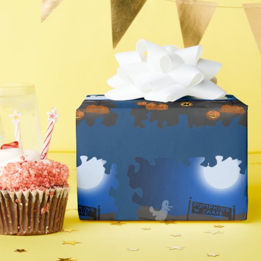 Cadeaupapier - Spookachtig Geschenk (Verjaardagsfeest)