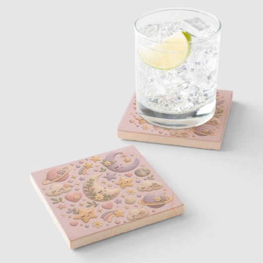 Cadeaupapier Stenen Onderzetter (Zijkant)