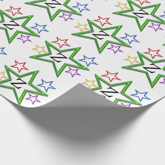 Cadeaupapier - Sterren met Initiaal (Hoek)