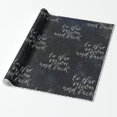 Cadeaupapier tot de maan (Uitgerold)