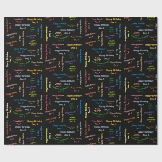 Cadeaupapier van 3 december, 3 september (Vlak)