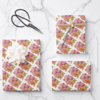 Cadeaupapier vel - Pastel waterverf bloemen