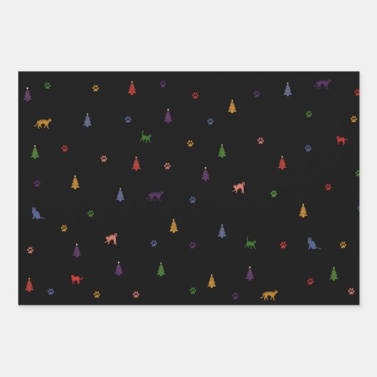 Cadeaupapier Vellen Se, cat, Christmas (Voorkant)