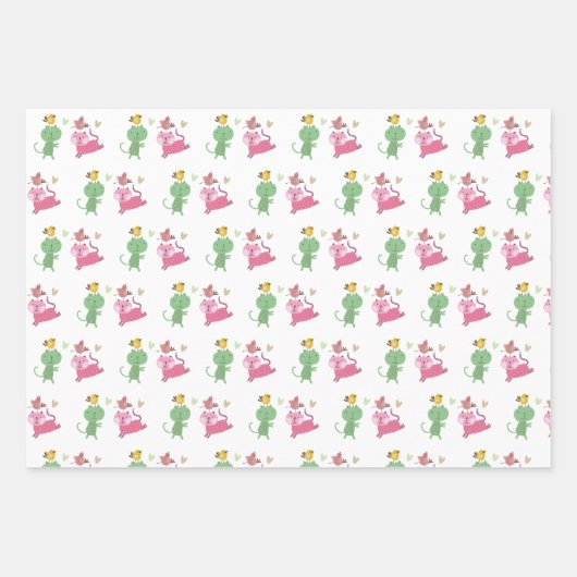 Cadeaupapier Vellen Set poesjes  (Voorkant 3)