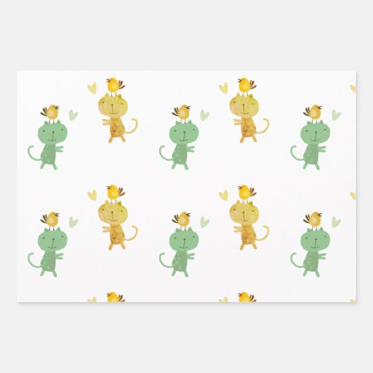 Cadeaupapier Vellen Set poesjes  (Voorkant 2)