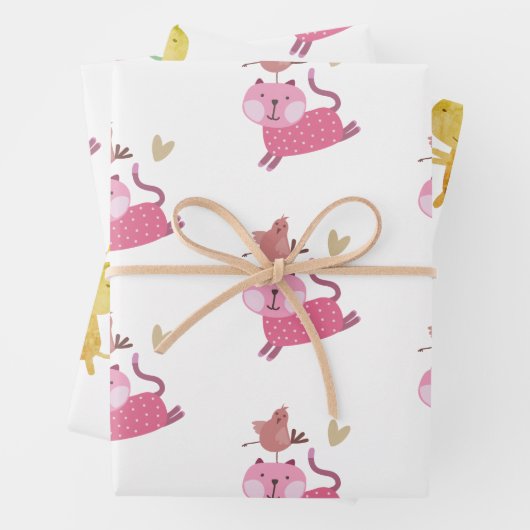 Cadeaupapier Vellen Set poesjes  (In situ)