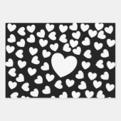 Cadeaupapier Vellen Valentijnswit Hartjes (Voorkant 3)