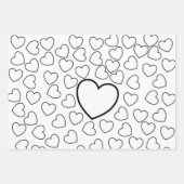 Cadeaupapier Vellen Valentijnswit Hartjes (Voorkant 2)