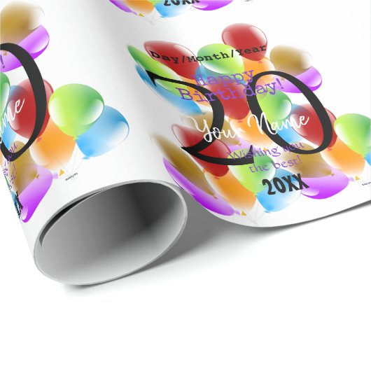 Cadeaupapier Verjaardagsballonnen HAMbyWG (Rol Hoek)