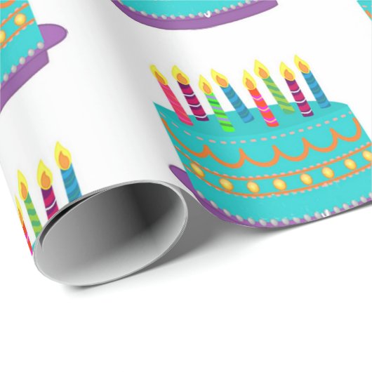 Cadeaupapier - Verjaardagstaart (Rol Hoek)