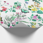 Cadeaupapier Vlinders en Bloemen (Hoek)