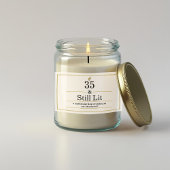 Cadeaupapier voor 35e verjaardag met grappige kaar rechthoekige sticker