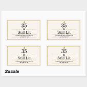 Cadeaupapier voor 35e verjaardag met grappige kaar rechthoekige sticker (Vel)