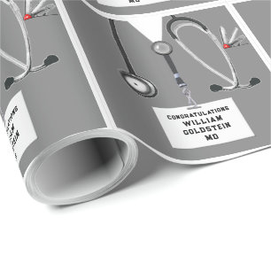 Cadeaupapier voor afstuderen aan de geneeskunde