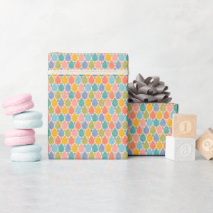 Cadeaupapier voor baby's en kinderen in retro stij