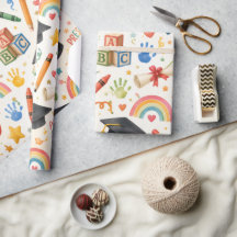 Cadeaupapier voor diploma kleuterschool