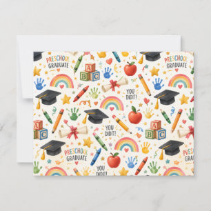 Cadeaupapier voor diploma kleuterschool notitiekaartje