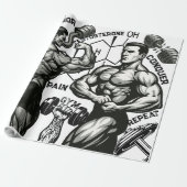 Cadeaupapier voor Gym Warrior met hardcore aderson (Uitgerold)
