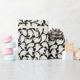 Cadeaupapier voor Halloween met spookpatroon