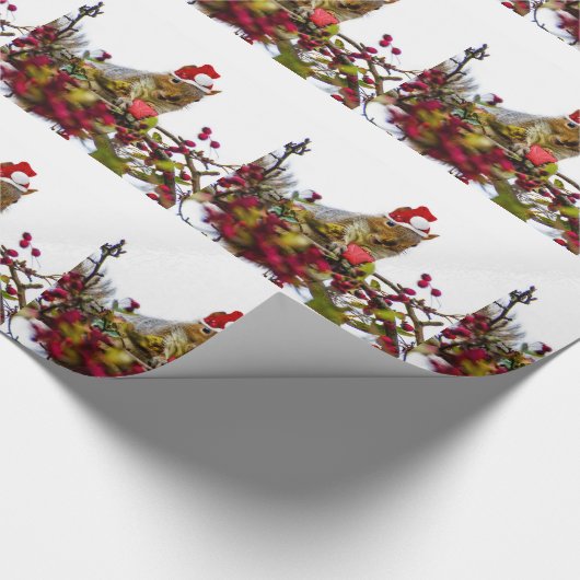 cadeaupapier voor kersteekhoorns (Hoek)