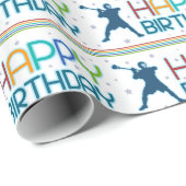 cadeaupapier voor Lacrosse Birthday (Rol Hoek)