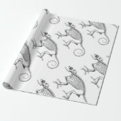 cadeaupapier voor  lizard skelet (Uitgerold)