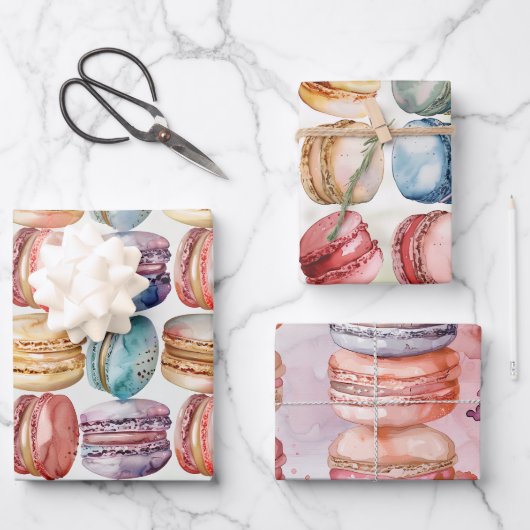 Cadeaupapier voor macaronliefhebbers (Voorkant)