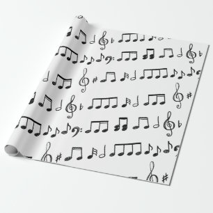 cadeaupapier voor muzieknoten voor vellen
