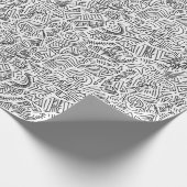 cadeaupapier voor zwarte witte doedels (Hoek)