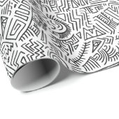 cadeaupapier voor zwarte witte doedels (Rol Hoek)