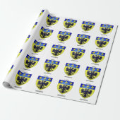 Cadeaupapier wapen van L'Aigle in Normandië (Uitgerold)