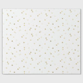 Cadeaupapier - Wit met Gouden Stippen (Vlak)