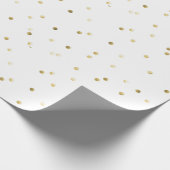 Cadeaupapier - Wit met Gouden Stippen (Hoek)